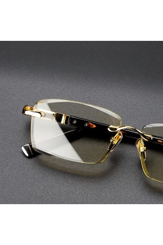 Geeroyoo Otomatik Dereceli Erkek Okuma Gözlüğü - Ptq Marka Tam Çerçeve, Kahverengi, +100 Derece