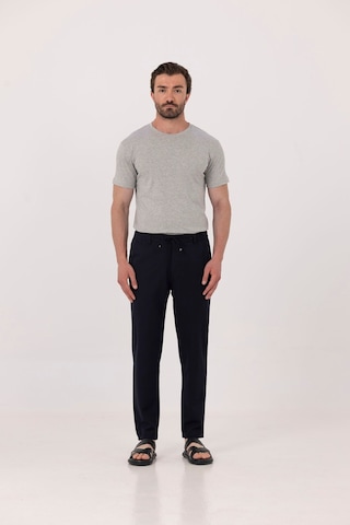 Sabri Özel Gri %100 Pamuk Bisiklet Yaka Düz Renk Basic T-shirt