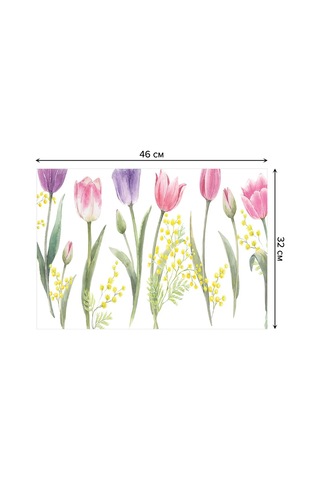 Joyarty Masa Peçeteleri "bahar Çiçekleri" 32x46 293229384 Beyaz