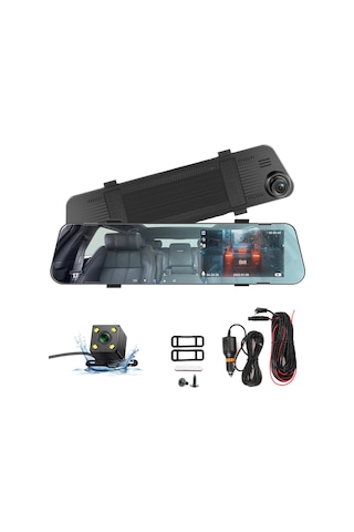 Wevolt MB-600 Full HD Araç İçi Yol Kayıt Geri Görüş Ayna Park Kamerası