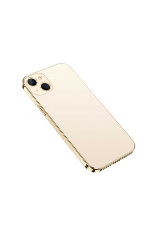 Apple Uyumlu iPhone 13 Kılıf Zore Bobo Kapak Gold