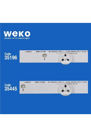 Samsung Uyumlu Ue46eh5000 46'' İnç 12 Adet Tv Led Bar Tvnizin İçindeki Led Barla Aynısı Olduğunu Görmeden Almayınız. Led Bar Ürünlerinde Paket Açıldığında İade Kabul Edilmemektedir.