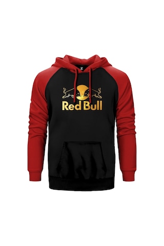Redbull Gold Kırmızı Reglan Kol Kapşonlu Sweatshirt Kırmızı
