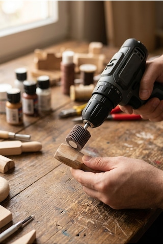 25x30 Zımpara + 20x20 Mm Skoç Seti 2 Adet Matkap Ucu Temizleme Ve Parlatma Mopu