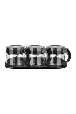 Kosova Kc-386 Lily Standlı 3'lü Cam Baharat Takımı