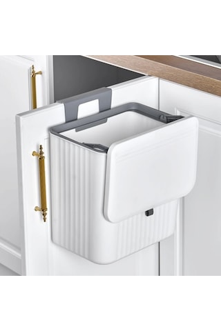 Çöp Kovası Asılabilir Çift Yön Kapaklı Tp727 Beyaz