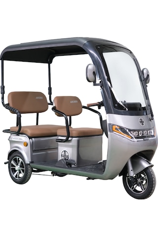 Arora Felix Pro Elektrikli 3 Tekerlekli Moped Geniş Koltuk Gri