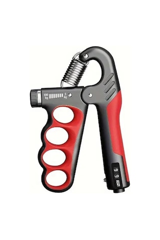 Valkyrie Sayaçlı Ergonomik 5-100kg El Yayı Bilek Güçlendirici Fitness Egzersiz Spor Aleti Sayaçlı Xl Boy Kırmızı Kırmızı