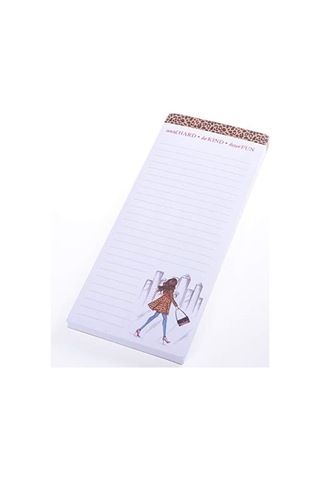 Manyetik Not Defteri - Leopar Moda Kız Bakkal Ve Alışveriş Listesi - Eğlenceli Dekoratif Yapılacaklar Listesi - Mükemmel Ev Isınma leri - 100 Yırtık Yaprak 4" X 9" X.5"