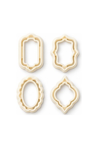 4'lü Dantel Çerçeve Polimer Kil Kesici Kalıp Seti Lace Frame Clay Cutters