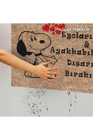 Dekoratif Kapı Önü Paspası - Kaymaz Taban 3 Çok Renkli