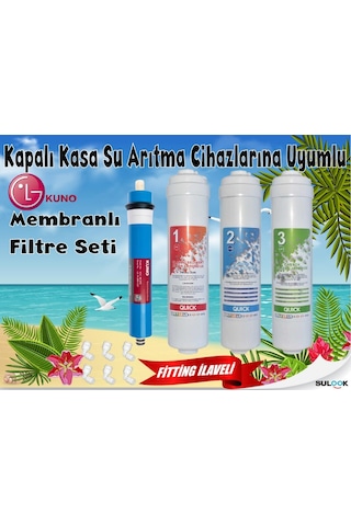 Su Arıtma Filtre Seti Inline Set Lg Kuno Membran En İyi  Set