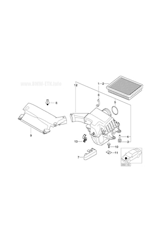 Bmw E46 M52 Hava Filtre Borusu 13711438768 550733258