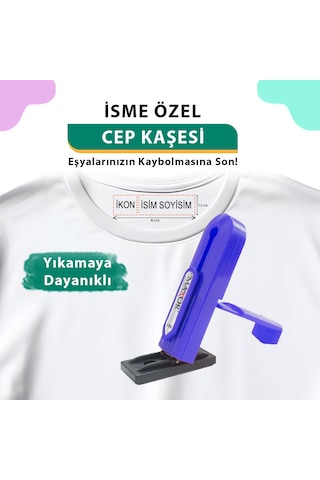 Mavi Öğrenci Cep Kaşesi, Okul Anaokul Kreş Kaşesi, Defter Kitap, Kıyafet Elbise Kaşesi Etiketi Siyah