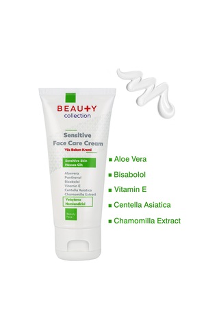 Beauty Collection Hassas Ciltlere İçin Yatıştırıcı ve Nemlendirici Yüz Bakım Kremi 50 ML