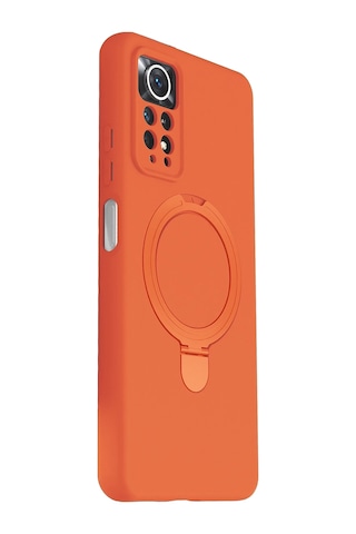 Newface - 297 - Xiaomi Redmi Note 12 Pro 4g Regal Magsafe Standlı Kapak - Csmo-tex - - Turuncu Diğer