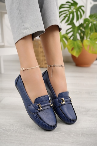 Khayt Daisy Casual Günlük Kadın Babet Ayakkabı Lacivert