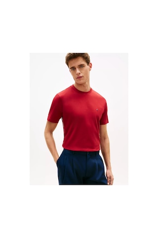 Erkek Normal Kesim Yuvarlak Yakalı Pamuklu Kısa Kollu Kırmızı T-shirt Kırmızı