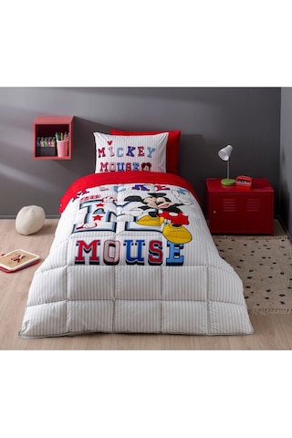 Özdilek Lisanslı Tek Kiş Çocuk Uykuseti-mickey Mouse Collage Gri Gri