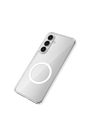 Galaxy S26 Plus Uyumlu Kılıf M-safe Şarj Özellikli Transparan Sert Pc Wlons Pita Kapak Şeffaf Şeffaf