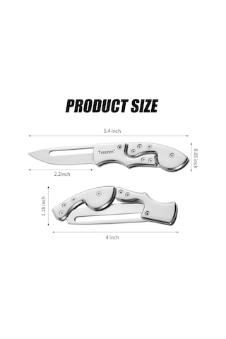 Valkyrie Paslanmaz Çelik Katlanır Bıçak Kompakt Cep Çakısı Outdoor Kamp Edc Katlanır Çakı Gümüş