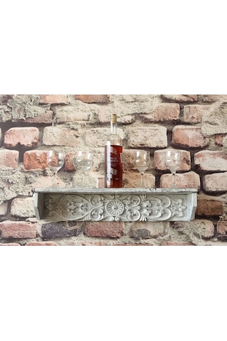 Neiwel Vintage Doa Eskitme Beyaz Bar Raf