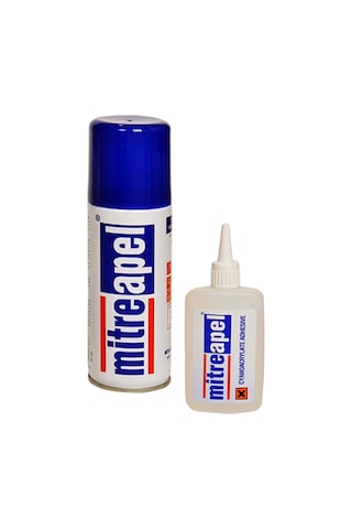 25 Adet 200 Ml +50 Ml Mitre Apel Mdf Kit Hızlı Yapıştırıcı Ml-200Ml Sprey - 50Gr Aktivatör