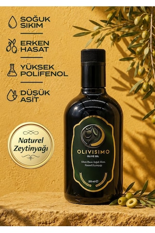 Olivisimo Erken Hasat Soğuk Sıkım Natürel Sızma Zeytinyağı 500 Ml