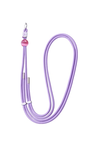 Pynana Charm Serisi 2 İn 1 Halat Telefon Boyun Askı İpi Mor