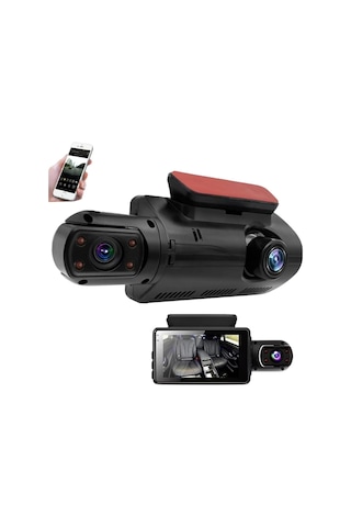 Znv Zenvia Mey İthalat 3 İnç Ips Ekranlı Full Hd Araç Kamerası Wifi, Gece Görüş Ve Hareket Algılama Özel