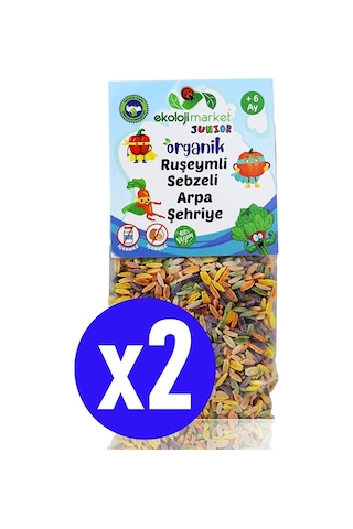 Ekoloji Market Organik Ruşeymli Sebzeli Bebek Makarnası Arpa Şehriye 2 x 250 G