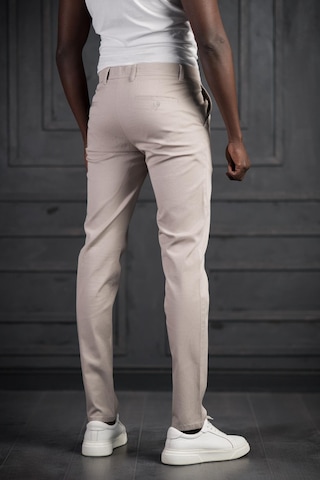 Perpant Slimfit Küçük Armürlü Yazlık Pamuklu Gabardin Pantolon Taş