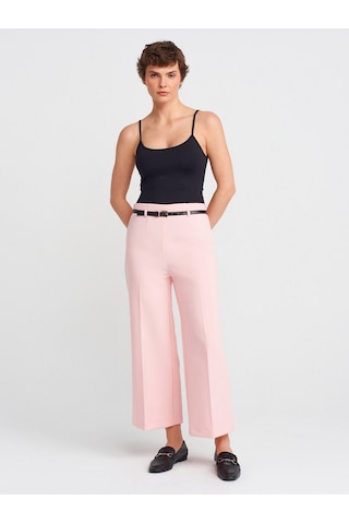 Dilvin 71616 Kemerli Culotte Pantolon-pembe Pembe