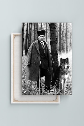 Atatürk Mustafa Kemal  Kanvas Tablo Okullara İşyerlerine Uygun  (8 Farklı Ölçü) 60 x 40