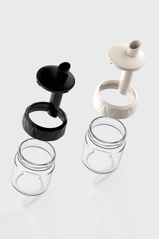 Renga Lexa 210 Ml 2'li Cam Şekerlik Seti 201015 Siyah-bej Renkli