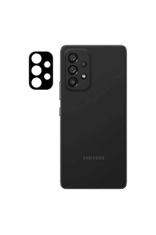 Galaxy A53 5G Zore 3D Kamera Camı Koruyucu Siyah