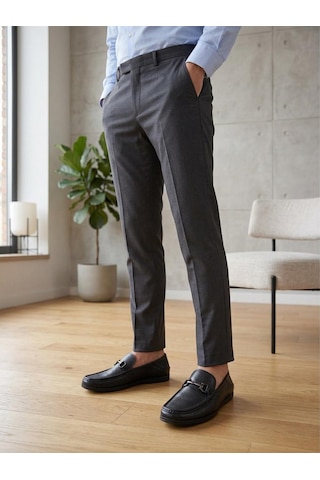 Komcero 6y3546-189 Erkek Hakiki Deri Tokalı Comfort Loafer Ayakkabı Siyah