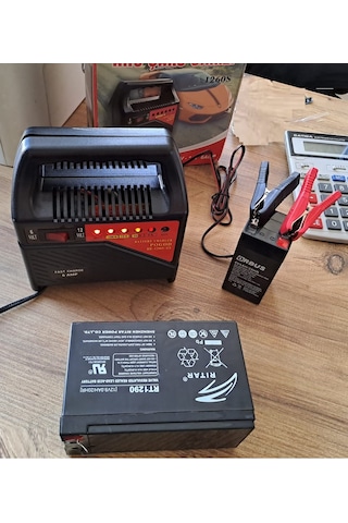 Araç Motosiklet Uyumlu Akü Şarj Cihazı Dc 6v 12 Volt 6 Amper Hb-1