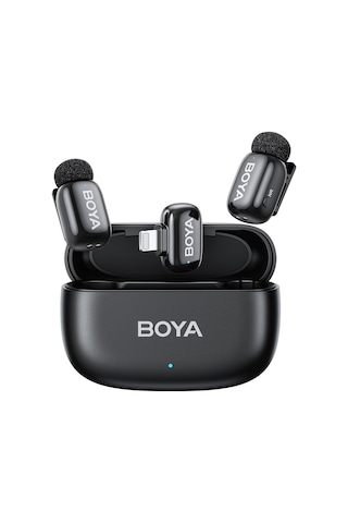 Boya Mini-15 2tx+1rx+cc İphone-ipad İçin Gürültü Engelleyicili Kablosuz Yaka Mikrofonu Lightning Device