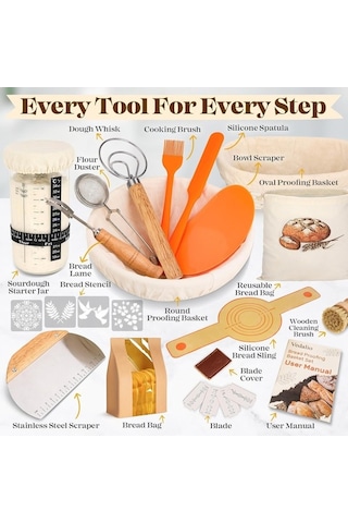 Maoyaya Hamur Mayası, Ekmek Pişirme Malzemeleri, Maya Sepeti, Prova Sepeti, Ekmek Yapım Kiti, Fırıncı Hediye Anne Kadın ham