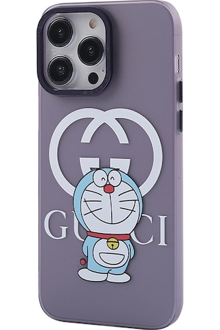 iPhone Uyumlu 13 Pro Kılıf Prada Desenli Kapak - Prada Mor - 3