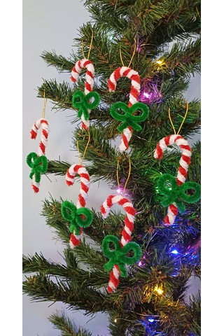 Yılbaşı Süsü Baston Şeker 6 Lı 06