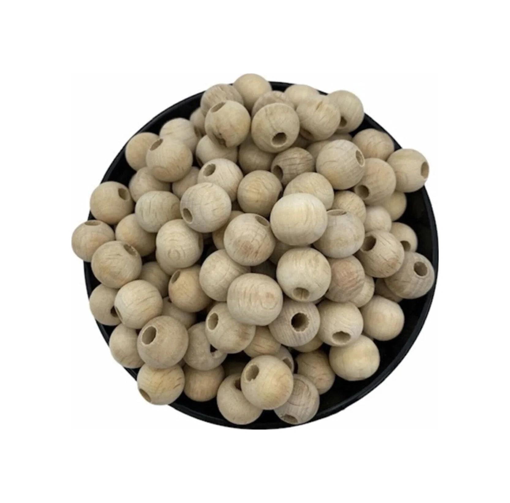 14 Mm Ham Ahşap Boncuk - 50 Adet