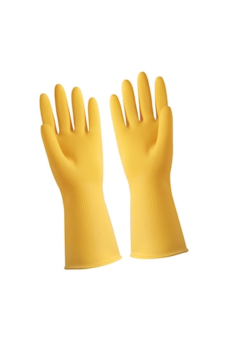 Yuntech01 Ev Temizliği Eldiveni İnce Oxford Lateks, Su Geçirmez Kaymaz, Yıkama Temizlik İçin Dayanıklı Esnek S Boyutu