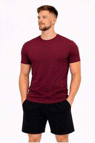 Axxel Erkek Bordo Pamuk Likralı Süprem Kısa Kollu-t-shirt-d230