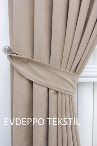 Taç Soft Sütlü Kahve Fon Perde Sütlü Kahverengi