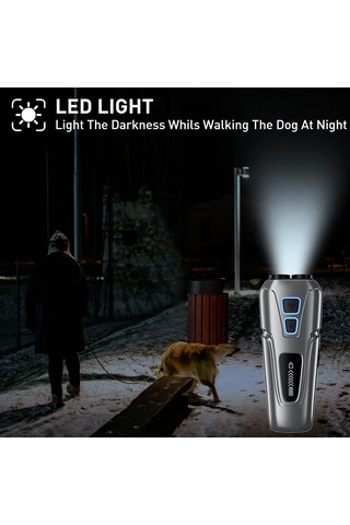 Geeroyoo Taşınabilir Ultrasonik Köpek Kovucu, Gürültü Önleyici Ve Eğitim Aracı, Siyah Renk