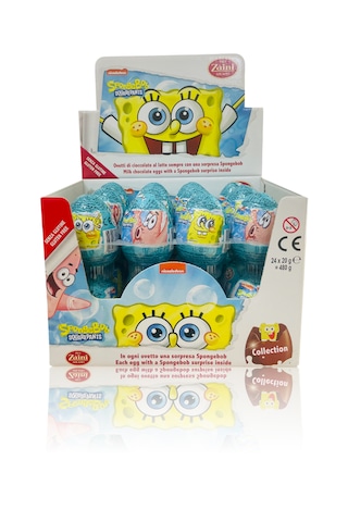 Zaini Spongebob Sünger Bob Çikolatalı Sürpriz Yumurta 24 Adet