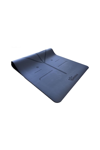 Profesyonel Yoga Matı 5 Mm Pu- Rubber Lotus Gri Terli Eller De Kaydırmaz Gri