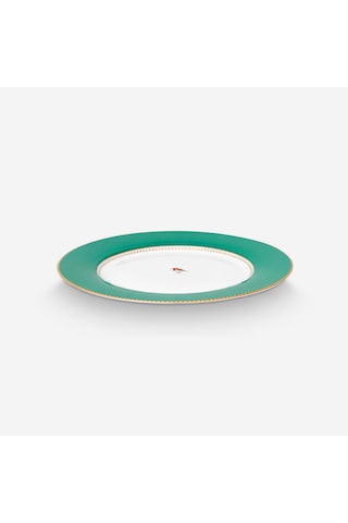 Yeşil Porselen Pasta Tabağı 17 Cm